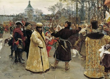 Ilya Repin Painting - arrival tsars piotr and ioann 1900 Ilya Repin